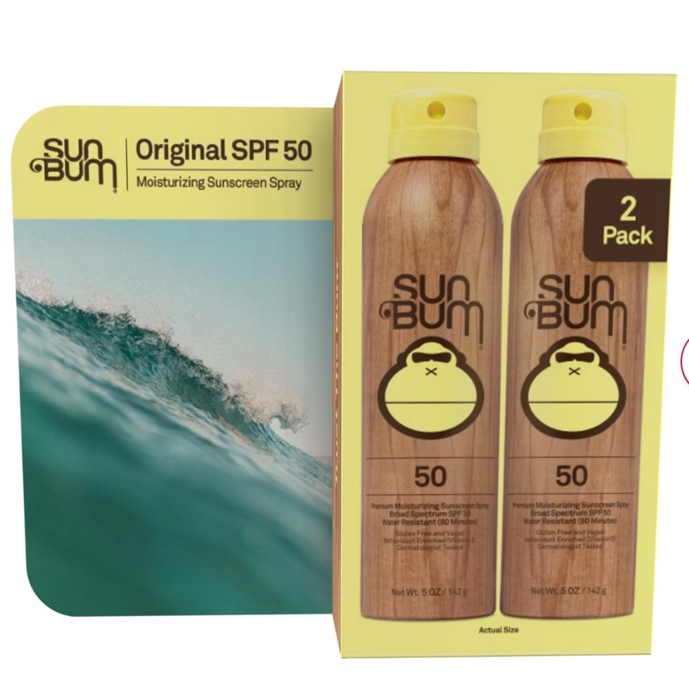 Sun Bum SPF 50 Sunscreen Spray‎ 2-Pack